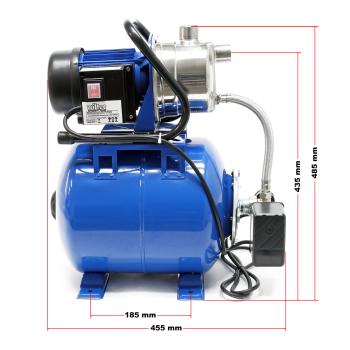 Hauswasserwerk 1200W 3400l/h, Hauswasserautomat mit Druckschalter und 19l Membrankessel