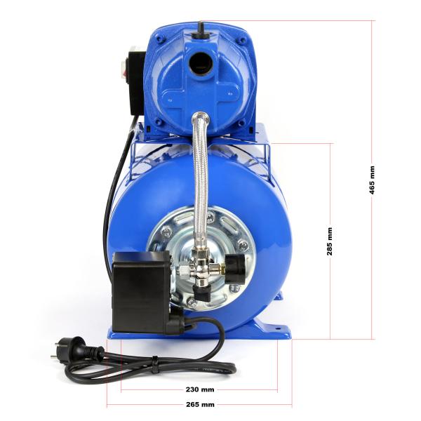 XPOtool Hauswasserwerk mit Fördermenge 2800l/h 600W Gartenpumpe mit Druckschalter Manometer