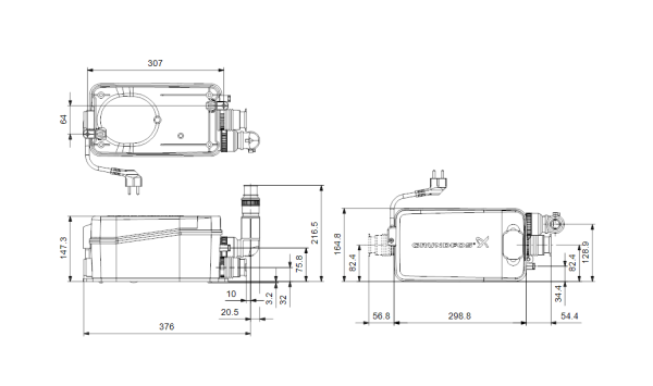 Grundfos SOLOLIFT2 D-2 97775318 Kleinhebeanlage